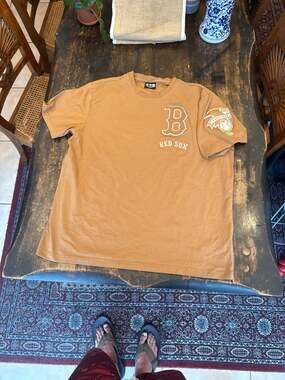 New Era Boston Red Sox MLB Embroidered Logo T-Shirt Brown XXL